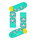 Happy Socks Tagessocke Crew The Simpsons Krusty The Clown (Bio-Baumwolle) mintgrün - 1 Paar